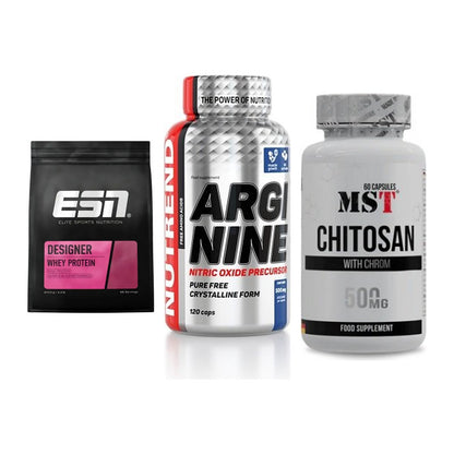 Definitionsphase-Set: ESN Designer + Nutrend Argini + MST Chitosan – alle enthaltenen Artikel