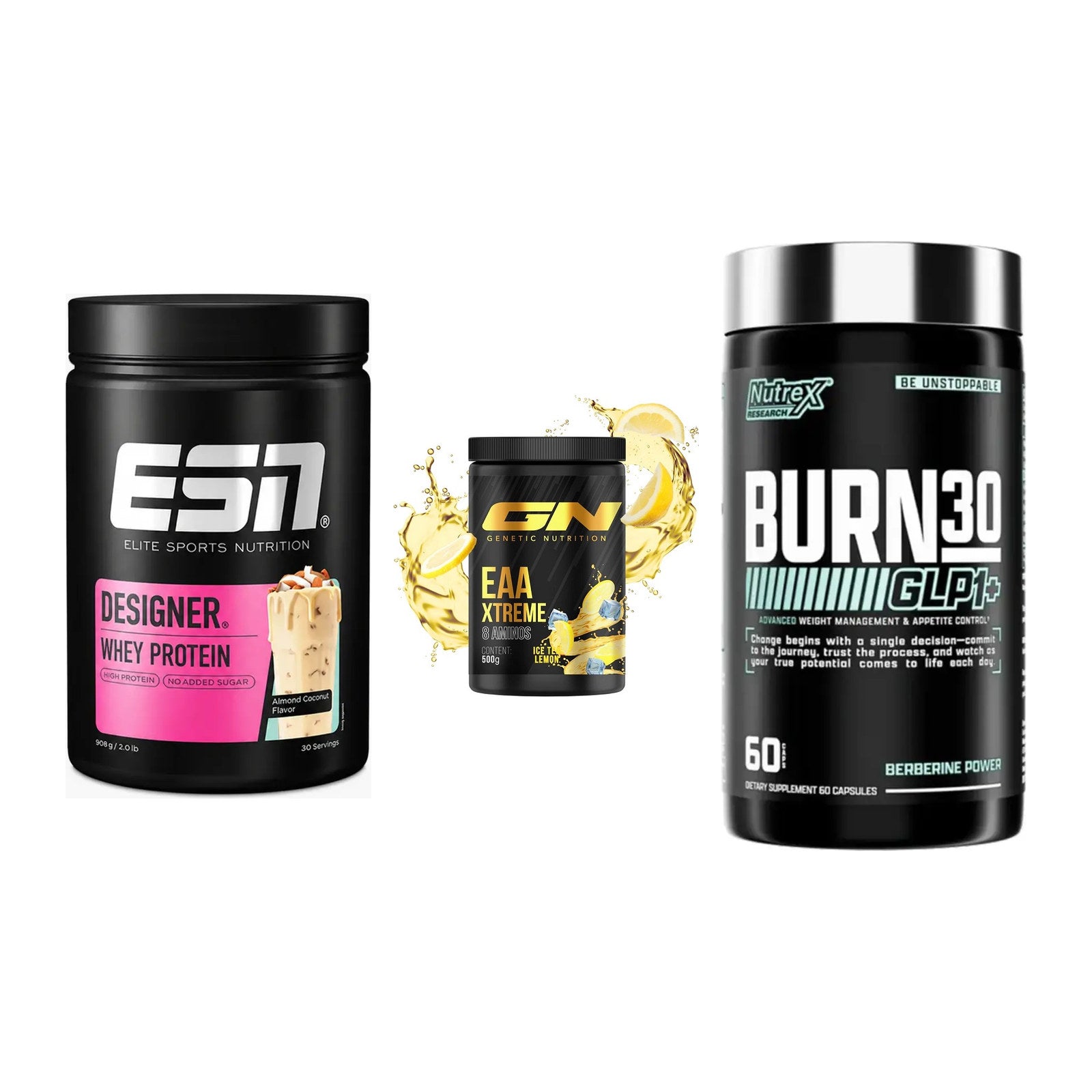 Definitionsphase-Set: ESN Designer + GN EAA Xtreme + Nutrex Burn 30 – alle enthaltenen Artikel