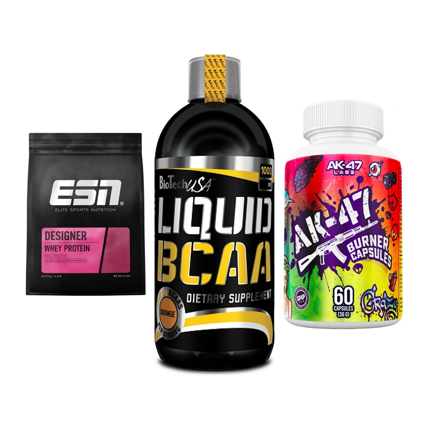 Definitionsphase-Set: ESN Designer + BioTech Liquid + AK47 Labs – alle enthaltenen Artikel