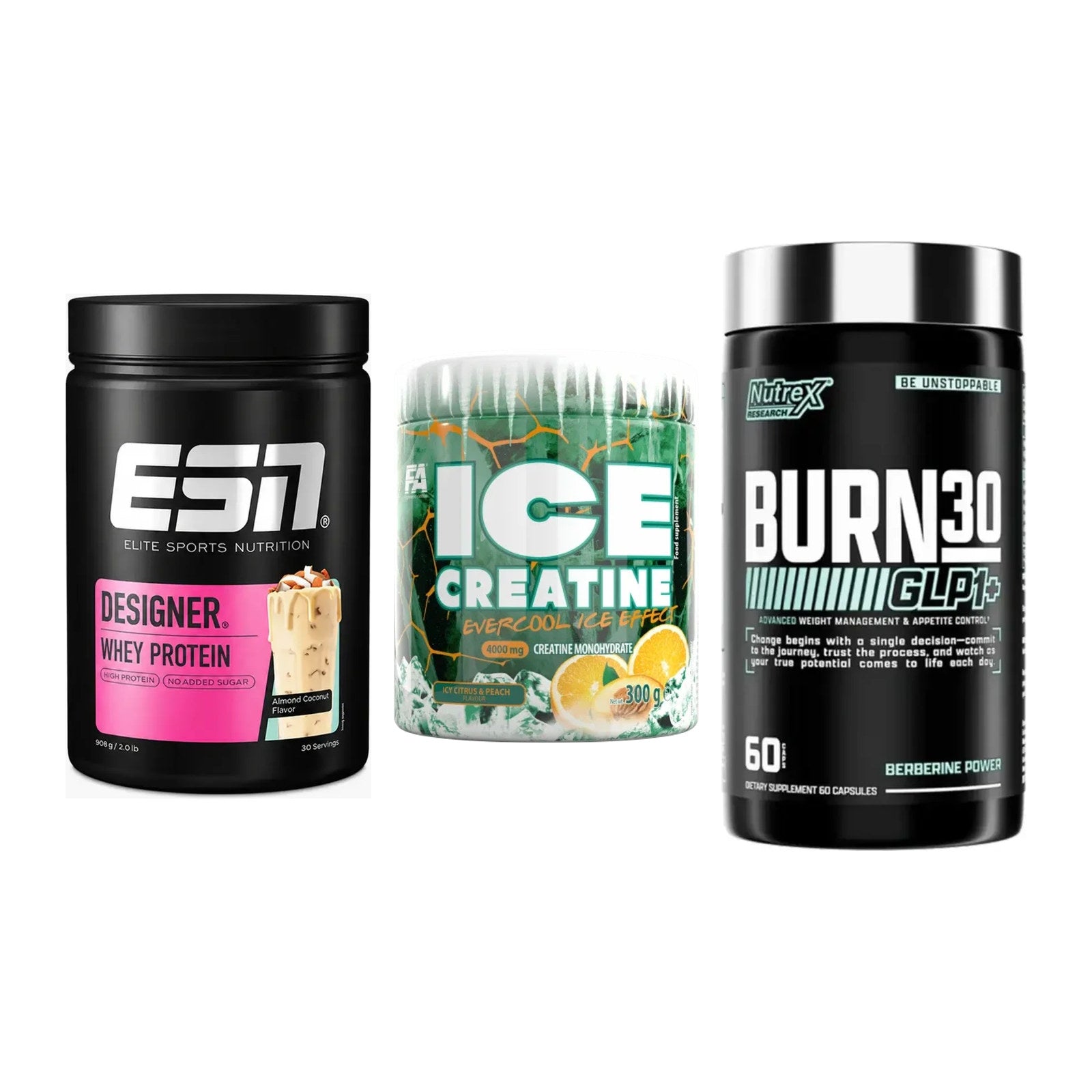 Definitionsphase-Set: ESN Designer + FA Nutrition + Nutrex Burn 30 – alle enthaltenen Artikel