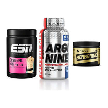 Definitionsphase-Set: ESN Designer + Nutrend Argini + Peak Berberine – alle enthaltenen Artikel