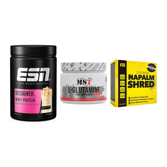 Definitionsphase-Set: ESN Designer + MST Glutamine + FA Nutrition – alle enthaltenen Artikel