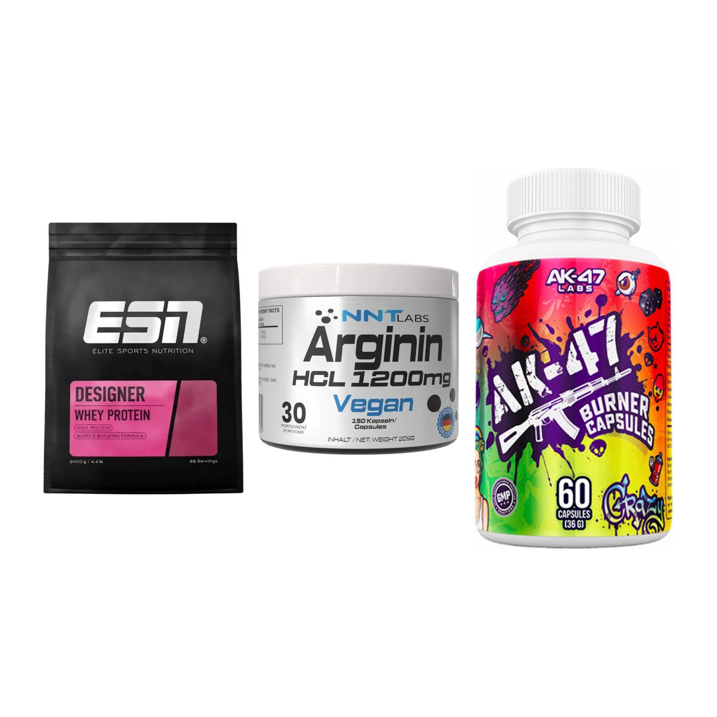 Definitionsphase-Set: ESN Designer + NNT Arginin + AK47 Labs – alle enthaltenen Artikel