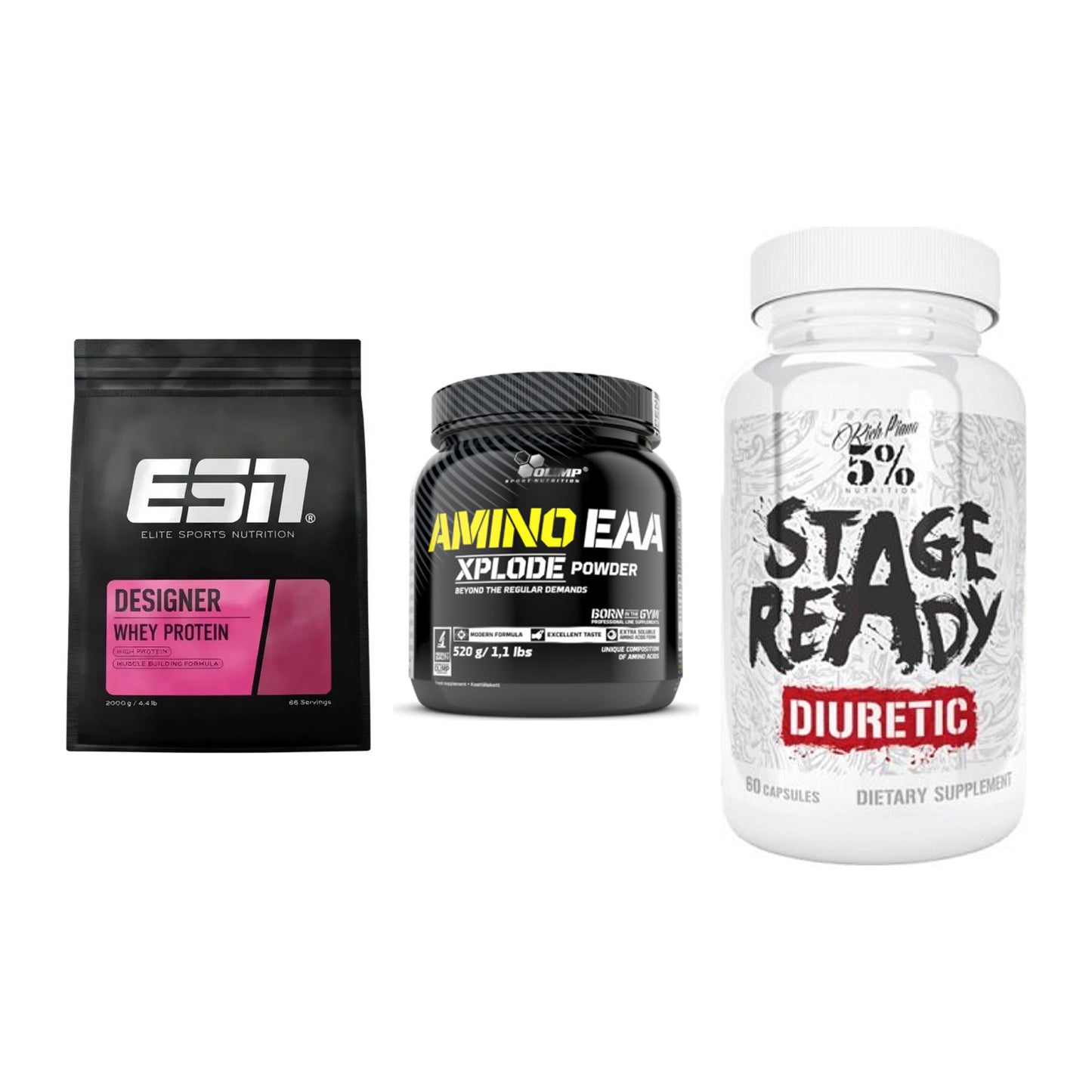 Definitionsphase-Set: ESN Designer + Olimp Amino + 5% Nutrition – alle enthaltenen Artikel