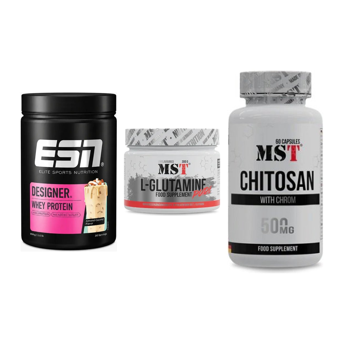 Definitionsphase-Set: ESN Designer + MST Glutamine + MST Chitosan – alle enthaltenen Artikel