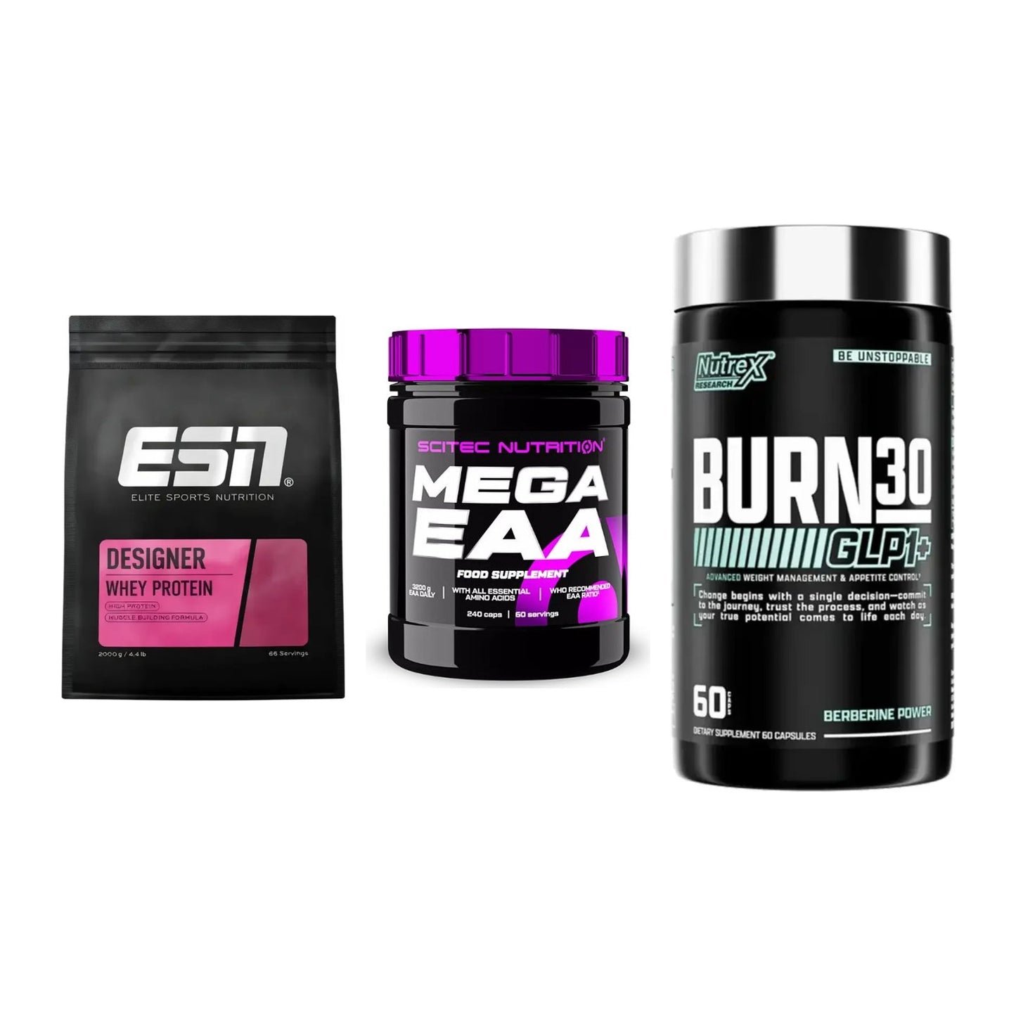 Definitionsphase-Set: ESN Designer + Scitec Mega + Nutrex Burn 30 – alle enthaltenen Artikel