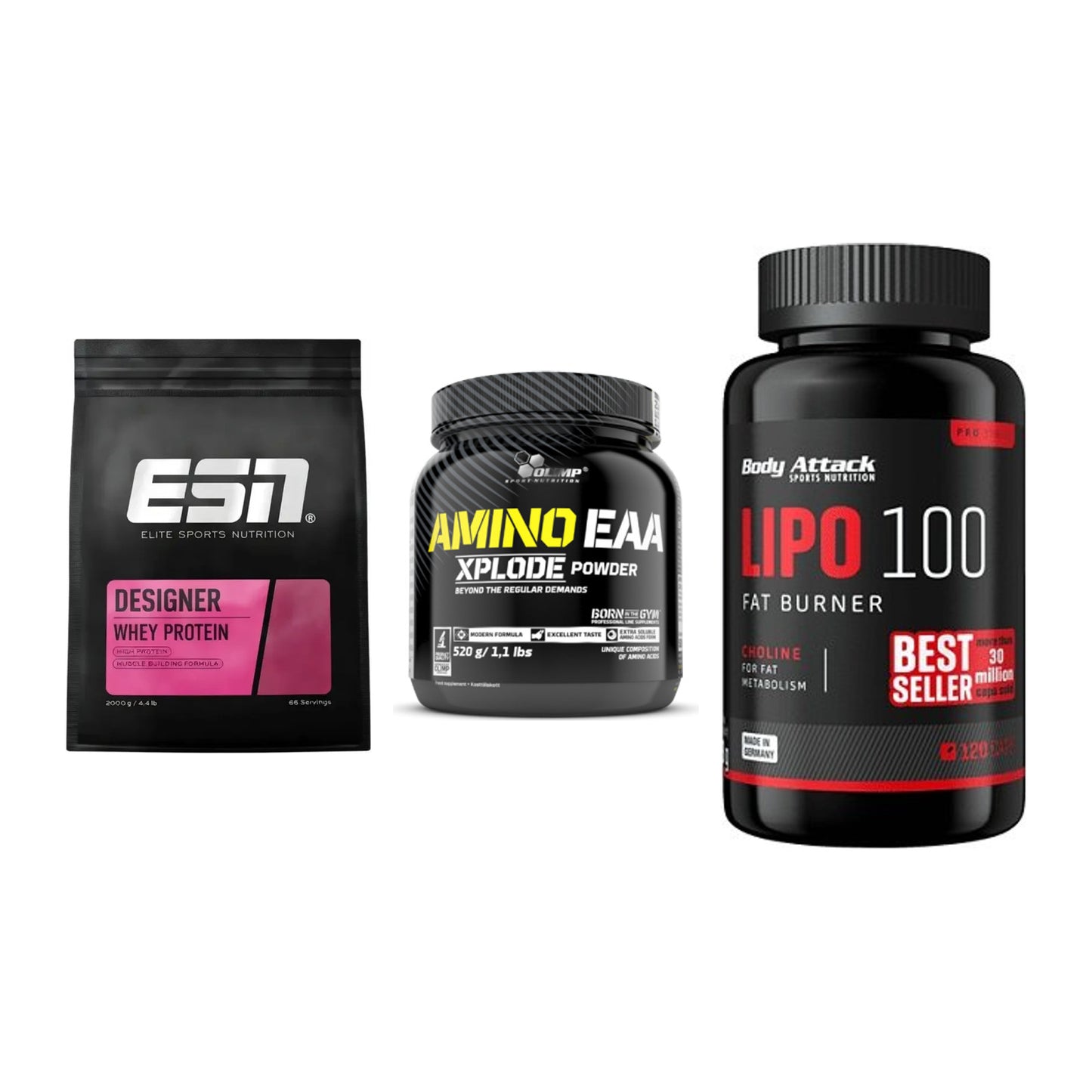 Definitionsphase-Set: ESN Designer + Olimp Amino + Body Attack – alle enthaltenen Artikel