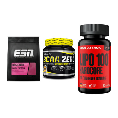 Definitionsphase-Set: ESN Designer + BioTech BCAA + Body Attack – alle enthaltenen Artikel