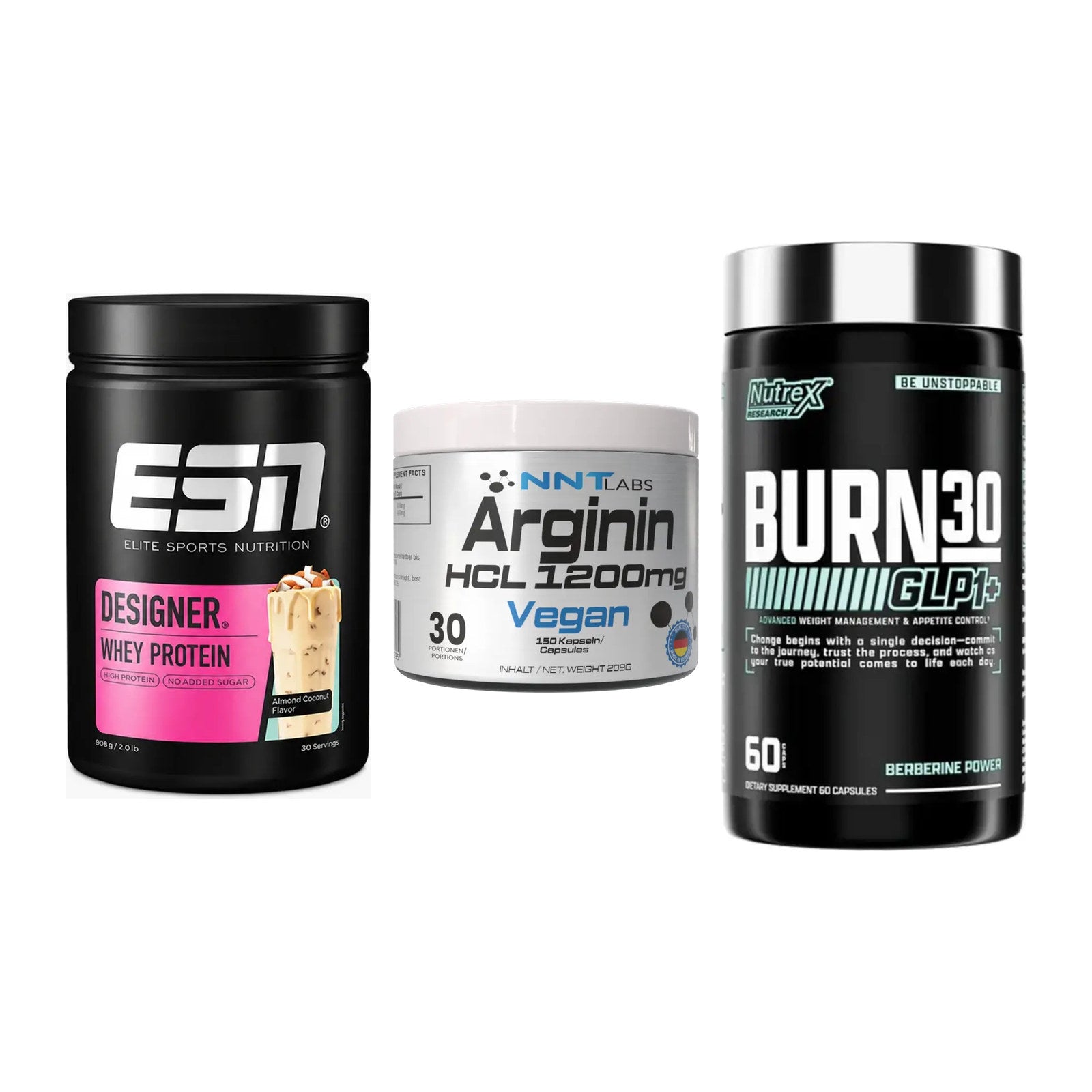 Definitionsphase-Set: ESN Designer + NNT Arginin + Nutrex Burn 30 – alle enthaltenen Artikel