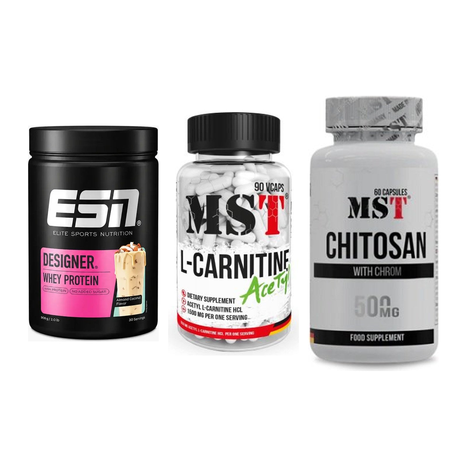 Definitionsphase-Set: ESN Designer + MST L-Carnitin + MST Chitosan – alle enthaltenen Artikel