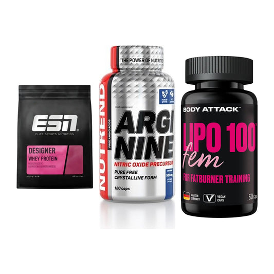 Definitionsphase-Set: ESN Designer + Nutrend Argini + Body Attack – alle enthaltenen Artikel