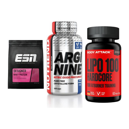 Definitionsphase-Set: ESN Designer + Nutrend Argini + Body Attack – alle enthaltenen Artikel