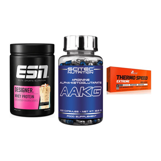 Definitionsphase-Set: ESN Designer + Scitec AAKG + Olimp Thermo – alle enthaltenen Artikel