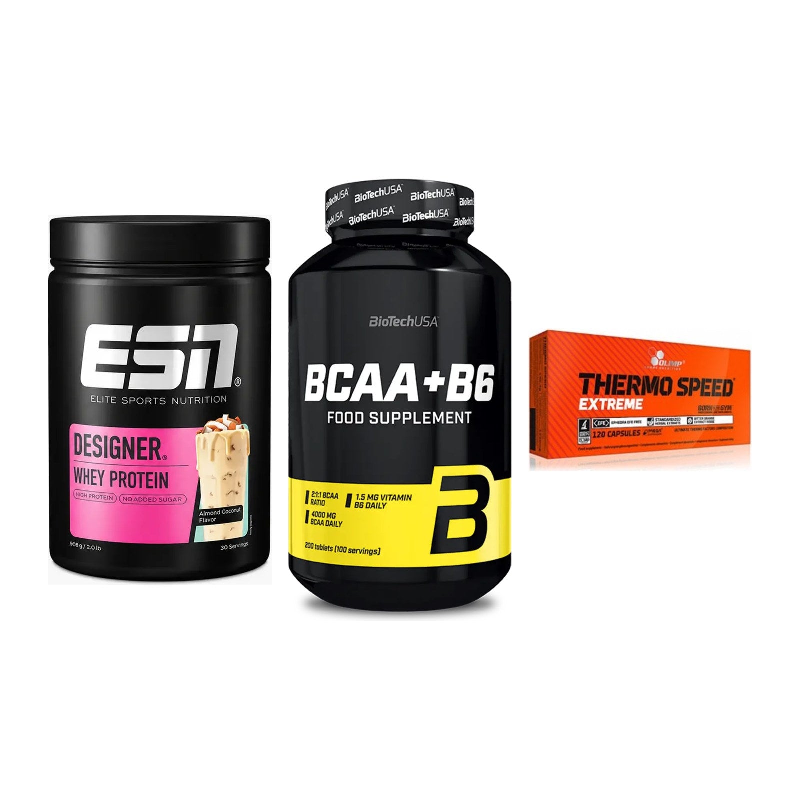 Definitionsphase-Set: ESN Designer + BioTech BCAA+B + Olimp Thermo – alle enthaltenen Artikel