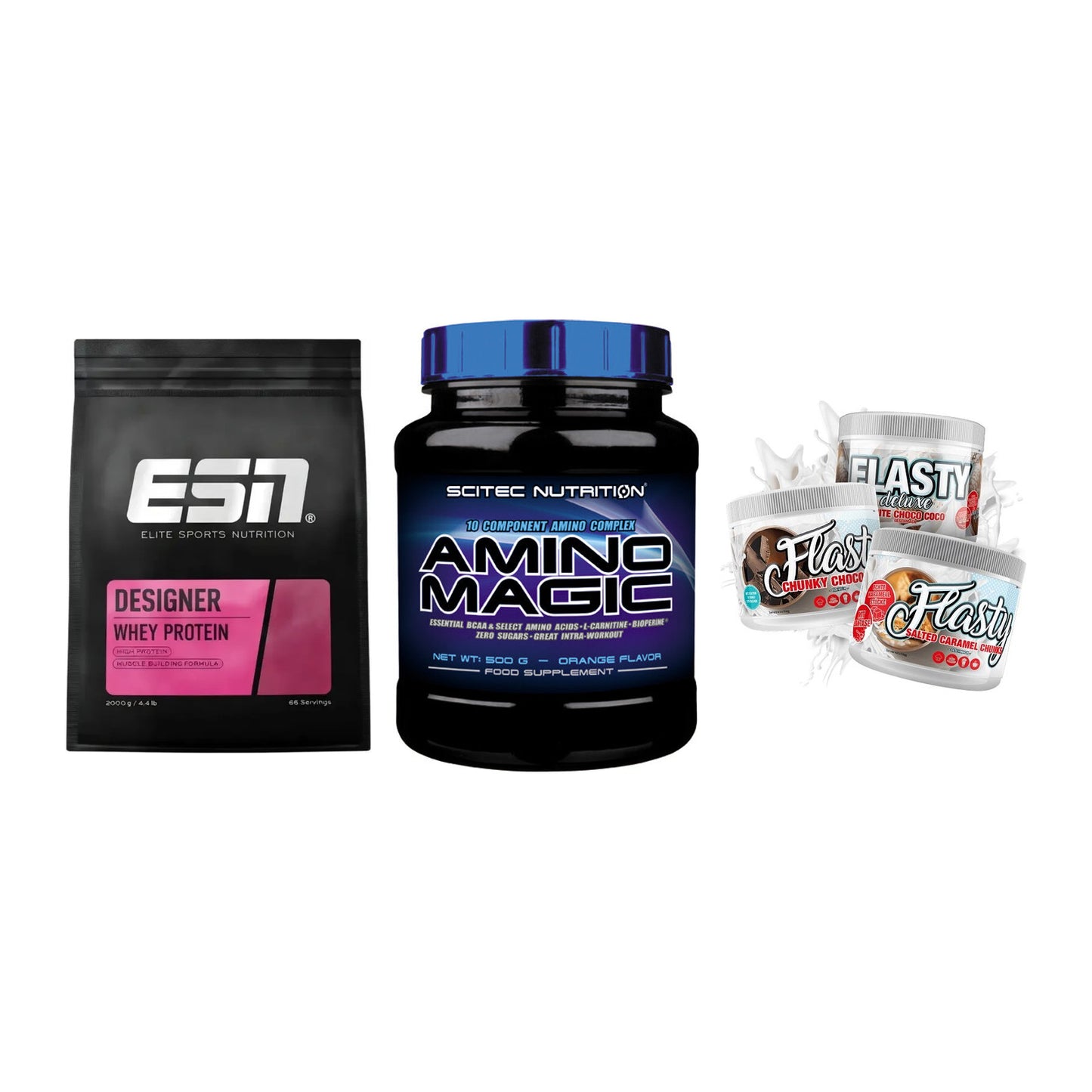 Definitionsphase-Set: ESN Designer + Scitec Amino + Sinob Flasty – alle enthaltenen Artikel