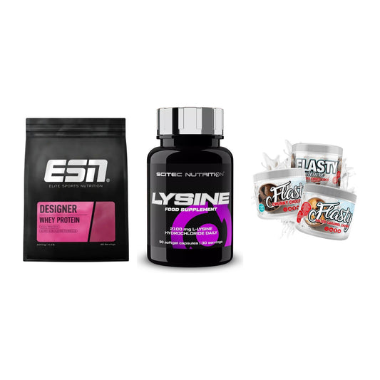 Definitionsphase-Set: ESN Designer + Scitec Lysine + Sinob Flasty – alle enthaltenen Artikel