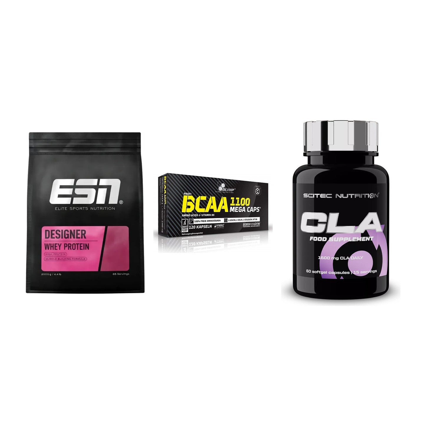Definitionsphase-Set: ESN Designer + Olimp BCAA + Scitec CLA – alle enthaltenen Artikel