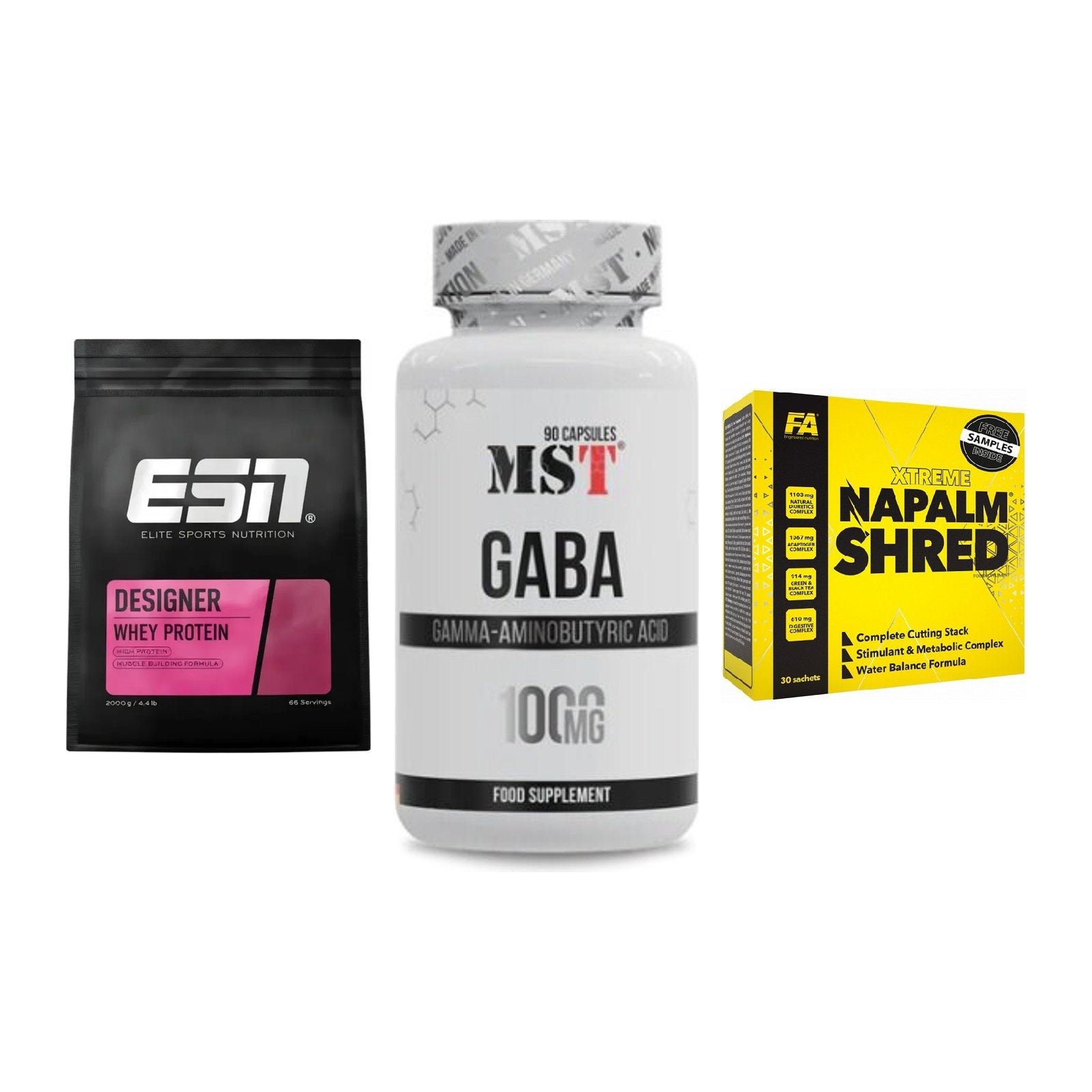 Definitionsphase-Set: ESN Designer + MST GABA + FA Nutrition – alle enthaltenen Artikel