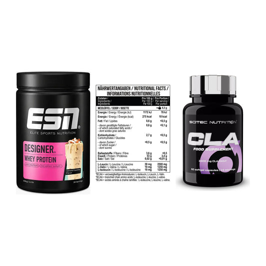 Definitionsphase-Set: ESN Designer Whey + MST BCAA Zero + Scitec CLA – alle enthaltenen Artikel