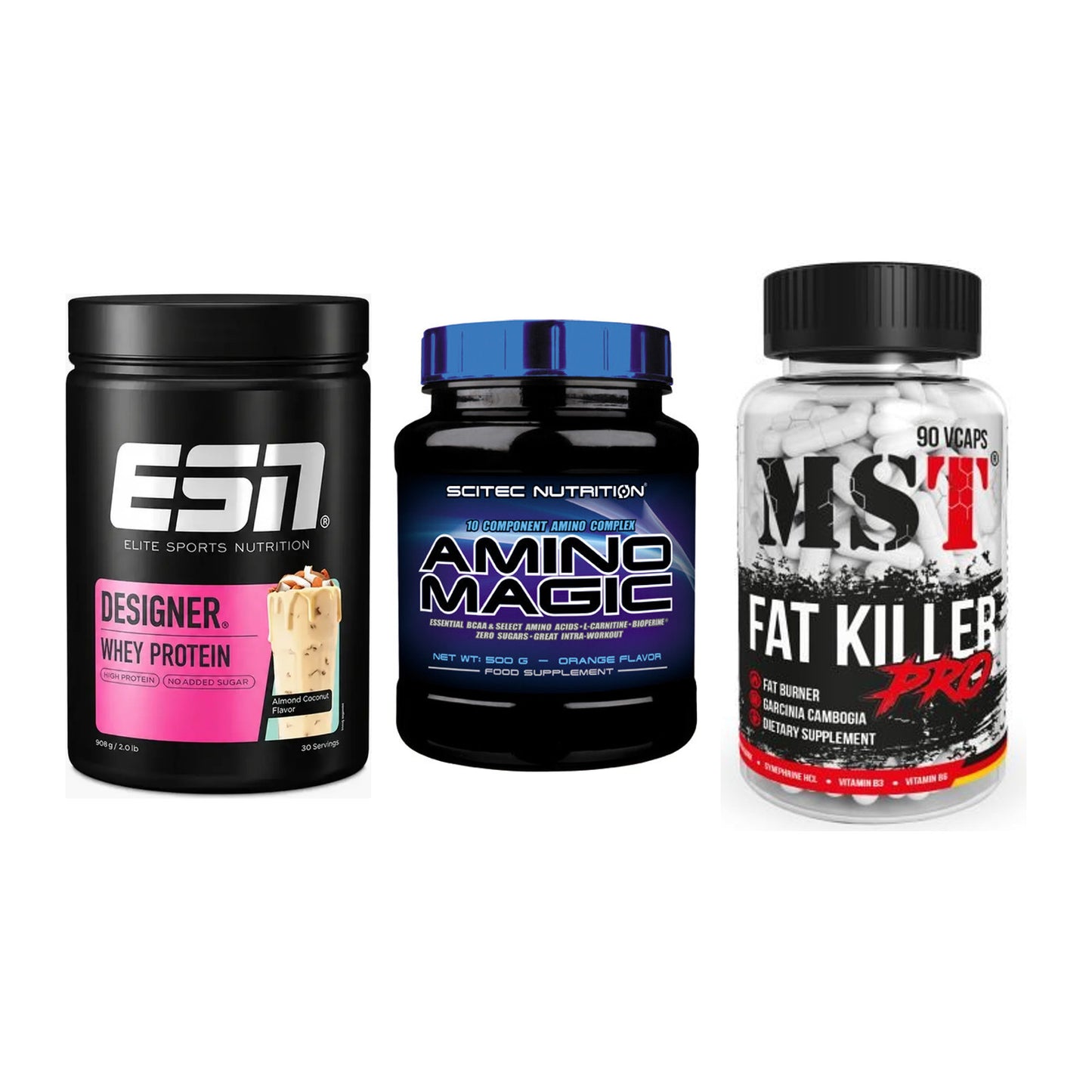 Definitionsphase-Set: ESN Designer + Scitec Amino + MST Fat Killer – alle enthaltenen Artikel