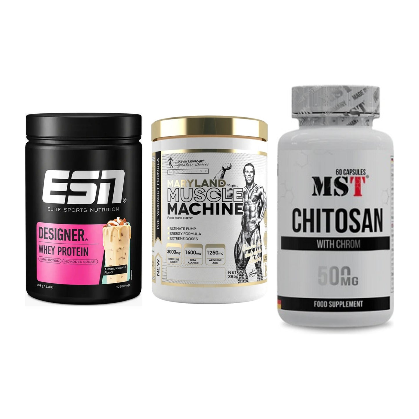 Definitionsphase-Set: ESN Designer + Kevin Levrone + MST Chitosan – alle enthaltenen Artikel