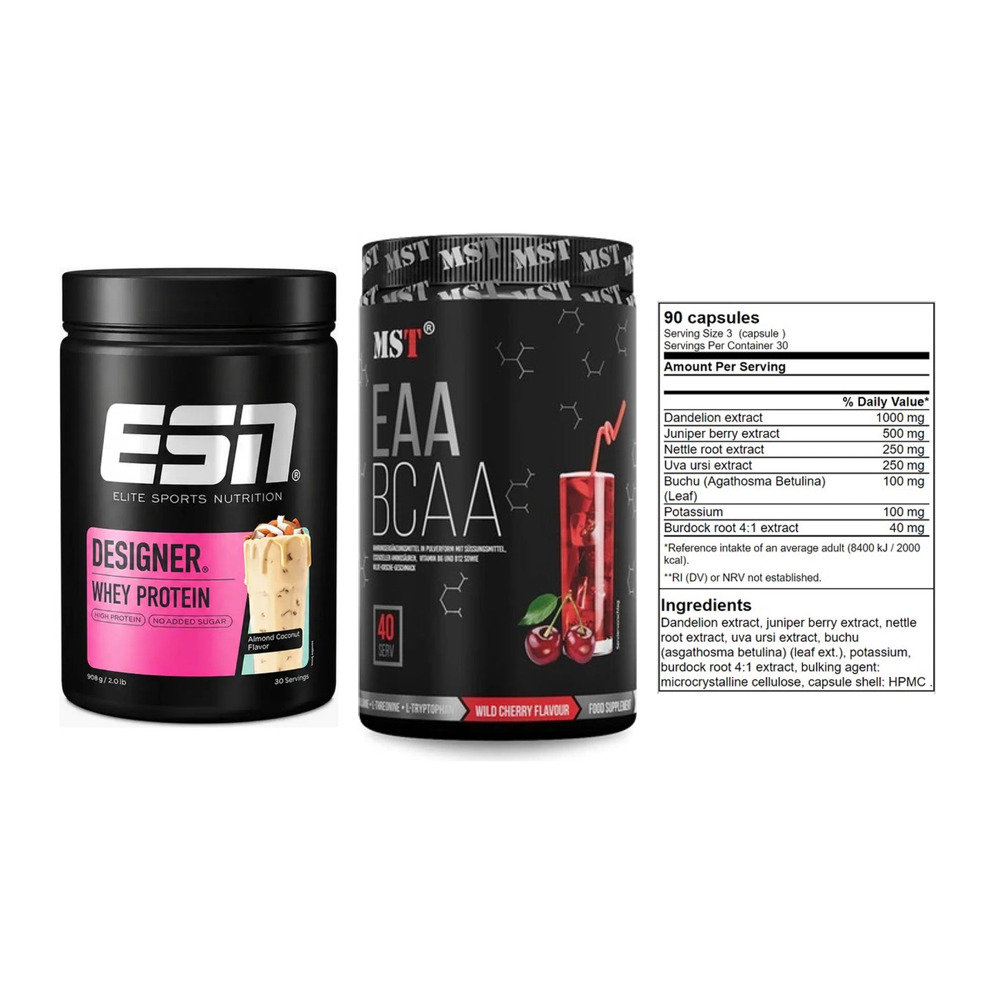Definitionsphase-Set: ESN Designer + MST EAA & BCAA + GN Shred Cuts – alle enthaltenen Artikel