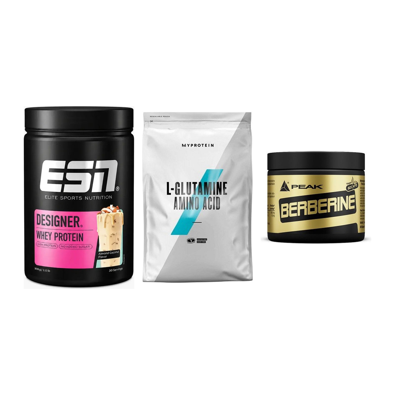 Definitionsphase-Set: ESN Designer + MyProtein + Peak Berberine – alle enthaltenen Artikel