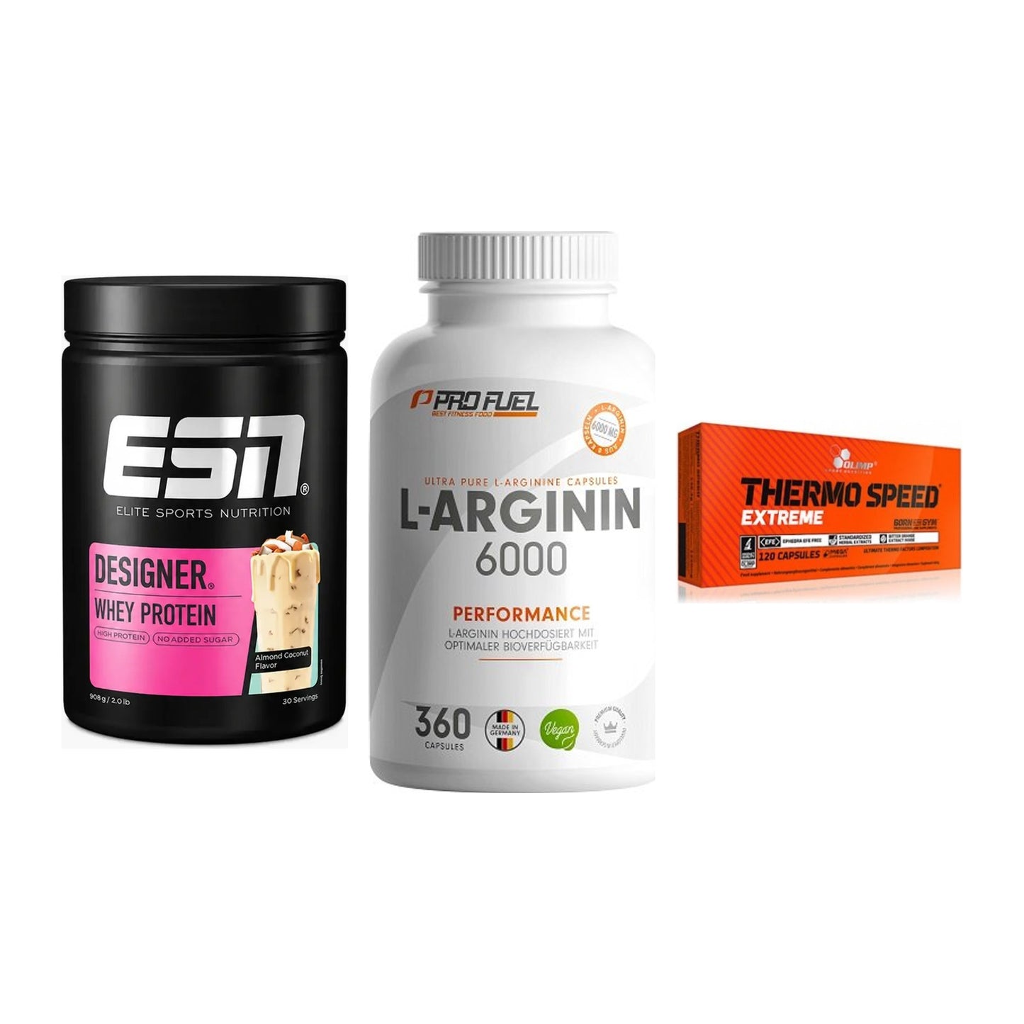 Definitionsphase-Set: ESN Designer + ProFuel L-Argi + Olimp Thermo – alle enthaltenen Artikel