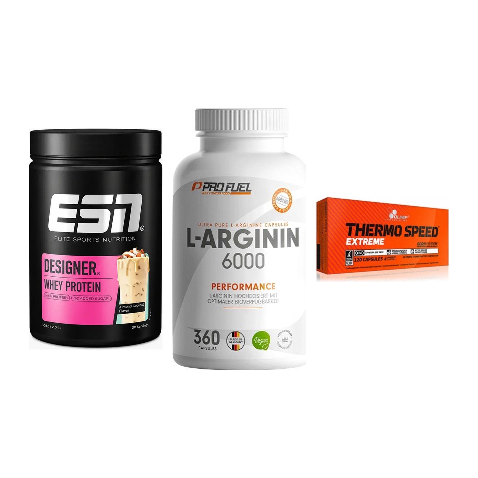 Definitionsphase-Set: ESN Designer + ProFuel L-Argi + Olimp Thermo – alle enthaltenen Artikel