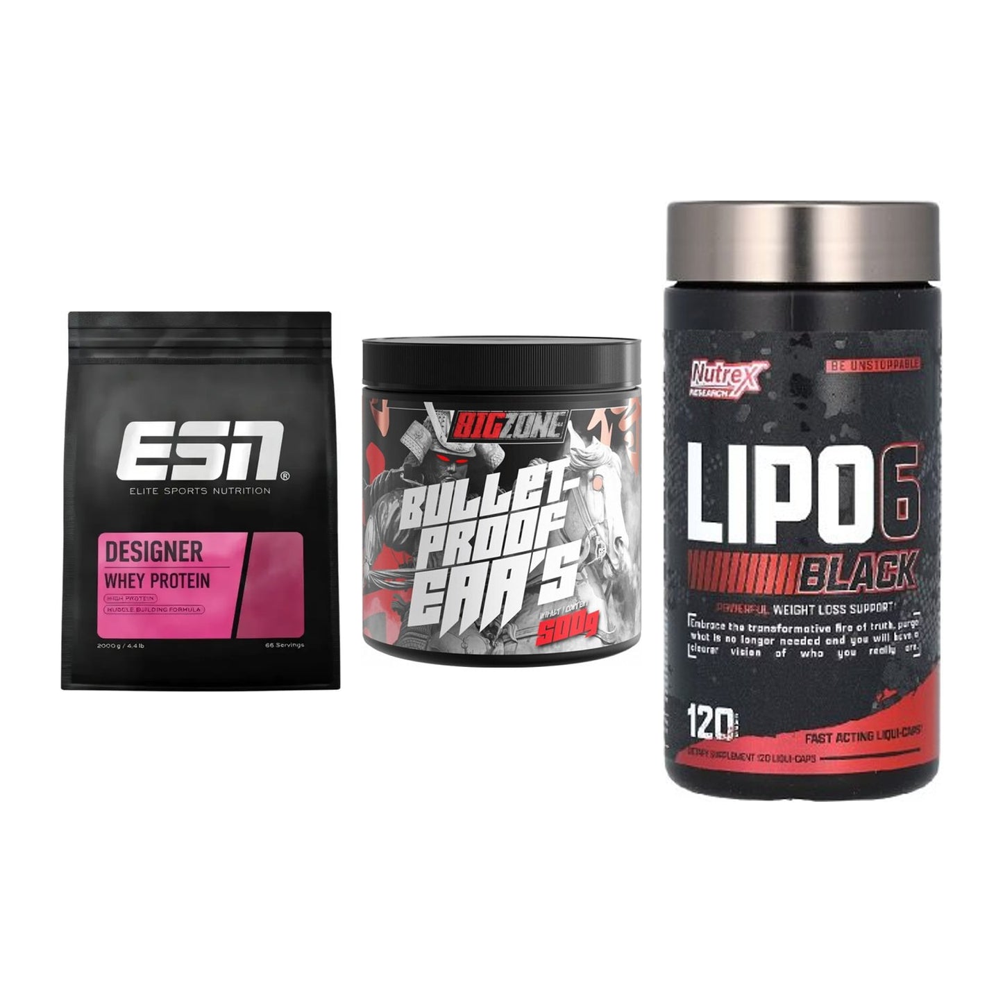 Definitionsphase-Set: ESN Designer + Big Zone + Nutrex Lipo 6 – alle enthaltenen Artikel