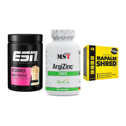 Definitionsphase-Set: ESN Designer + MST ArgiZinc + FA Nutrition – alle enthaltenen Artikel