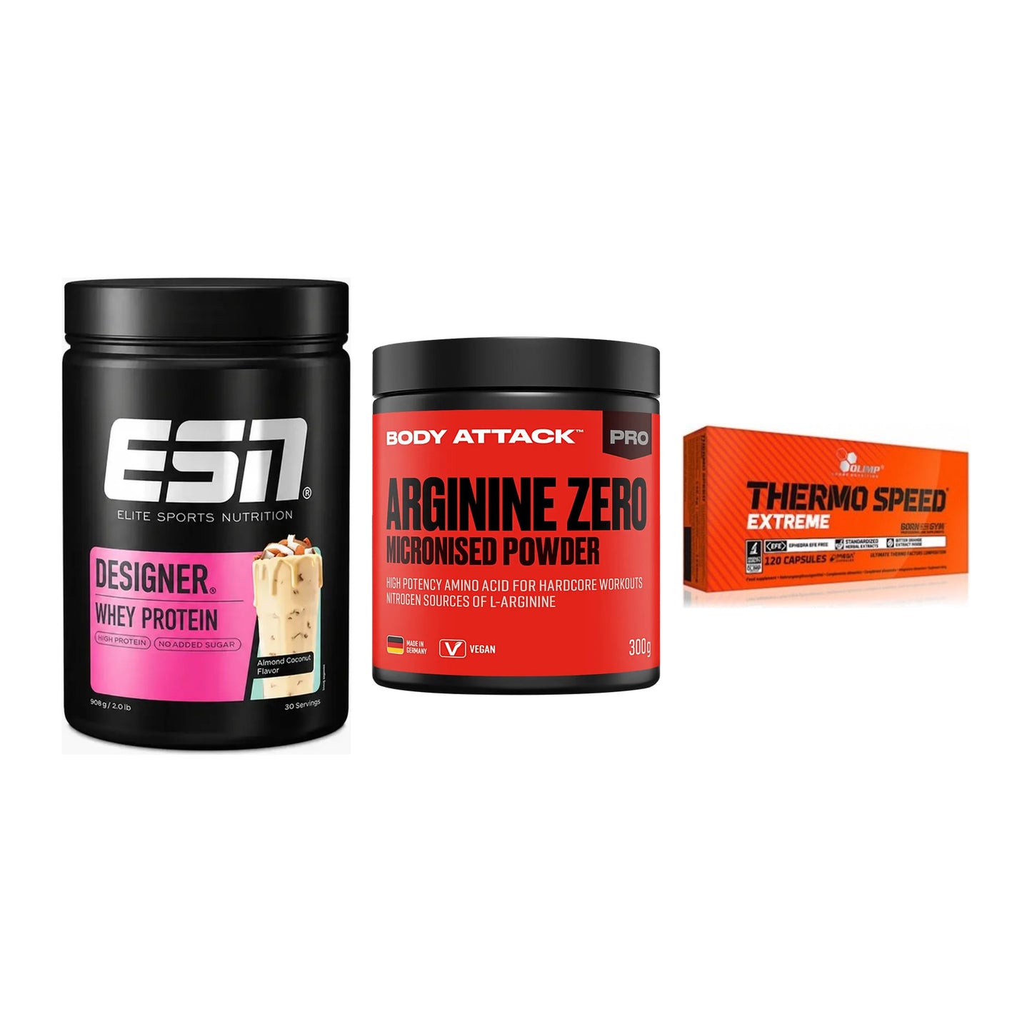Definitionsphase-Set: ESN Designer + Body Attack + Olimp Thermo – alle enthaltenen Artikel