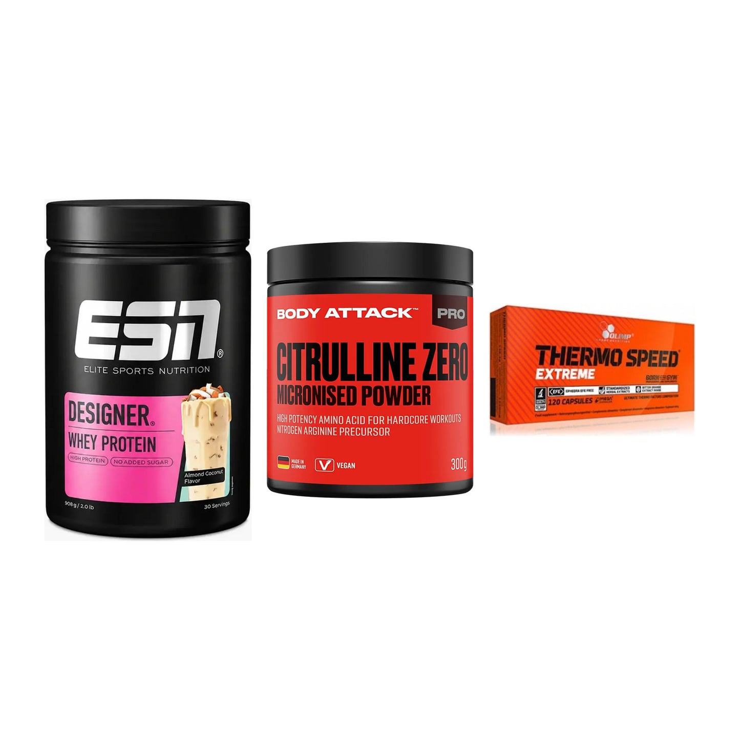 Definitionsphase-Set: ESN Designer + Body Attack + Olimp Thermo – alle enthaltenen Artikel