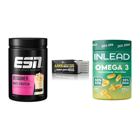 Definitionsphase-Set: ESN Designer + Olimp AAKG + INLEAD Omega-3 – alle enthaltenen Artikel