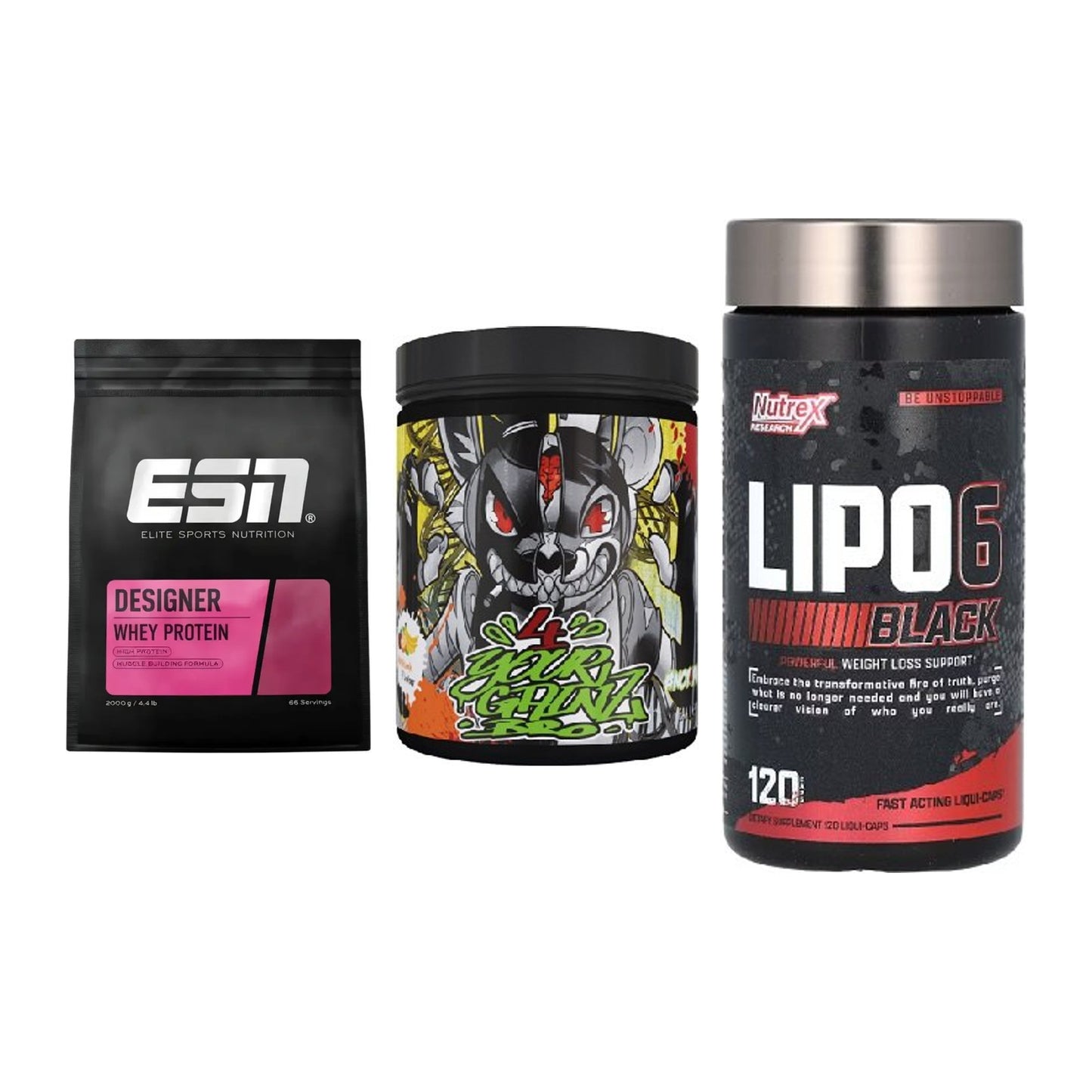 Definitionsphase-Set: ESN Designer + BPS-Pharma + Nutrex Lipo 6 – alle enthaltenen Artikel