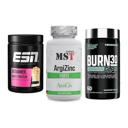Definitionsphase-Set: ESN Designer + MST ArgiZinc + Nutrex Burn 30 – alle enthaltenen Artikel