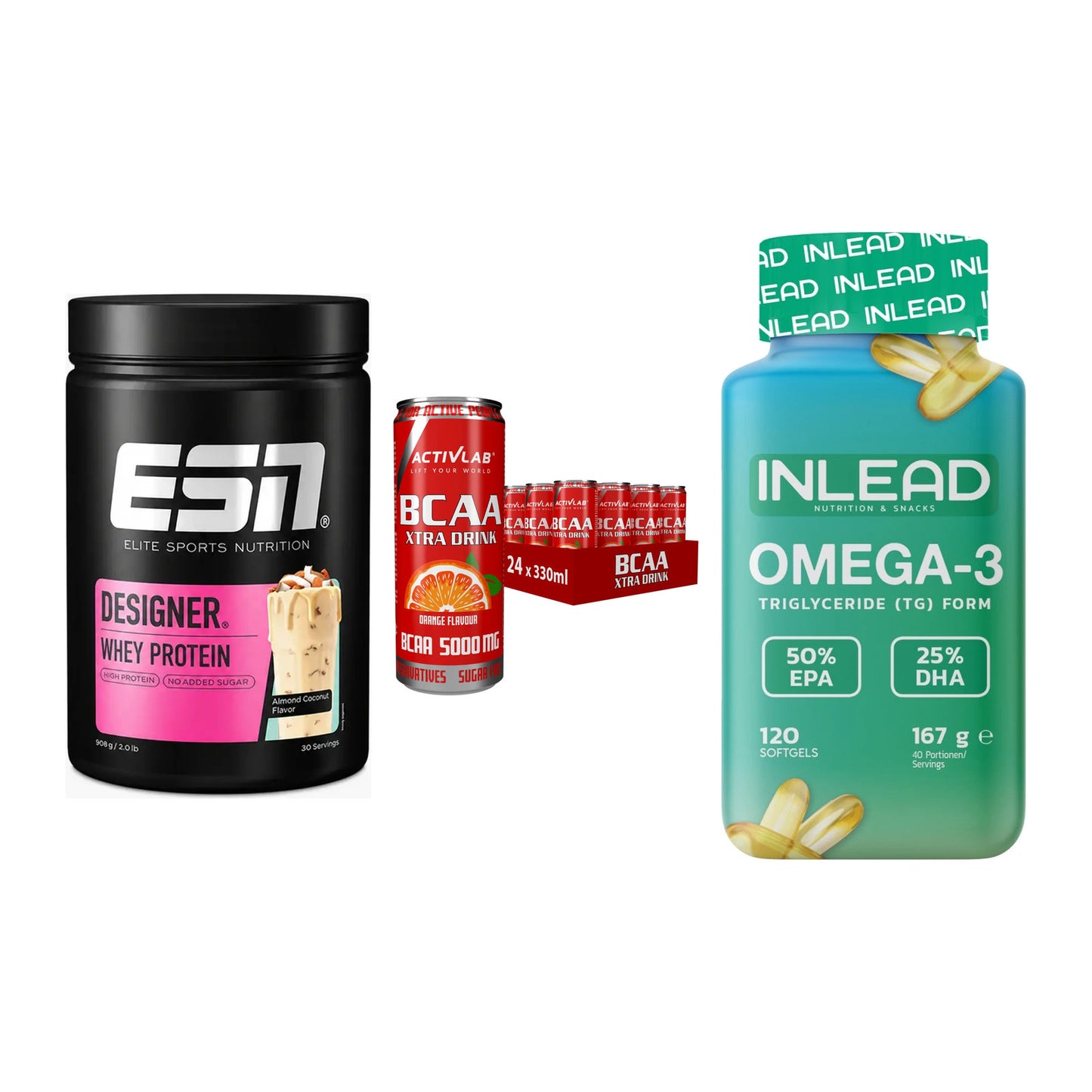 Definitionsphase-Set: ESN Designer + Activlab BCAA + INLEAD Omega-3 – alle enthaltenen Artikel