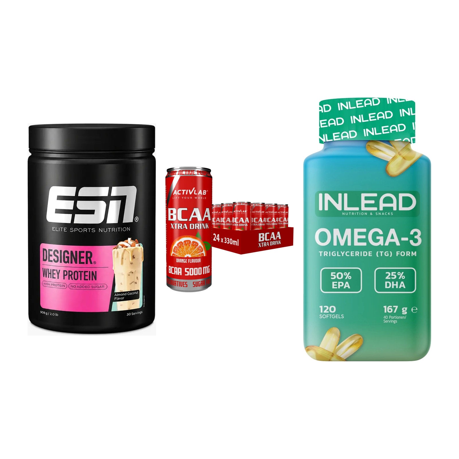 Definitionsphase-Set: ESN Designer + Activlab BCAA + INLEAD Omega-3 – alle enthaltenen Artikel