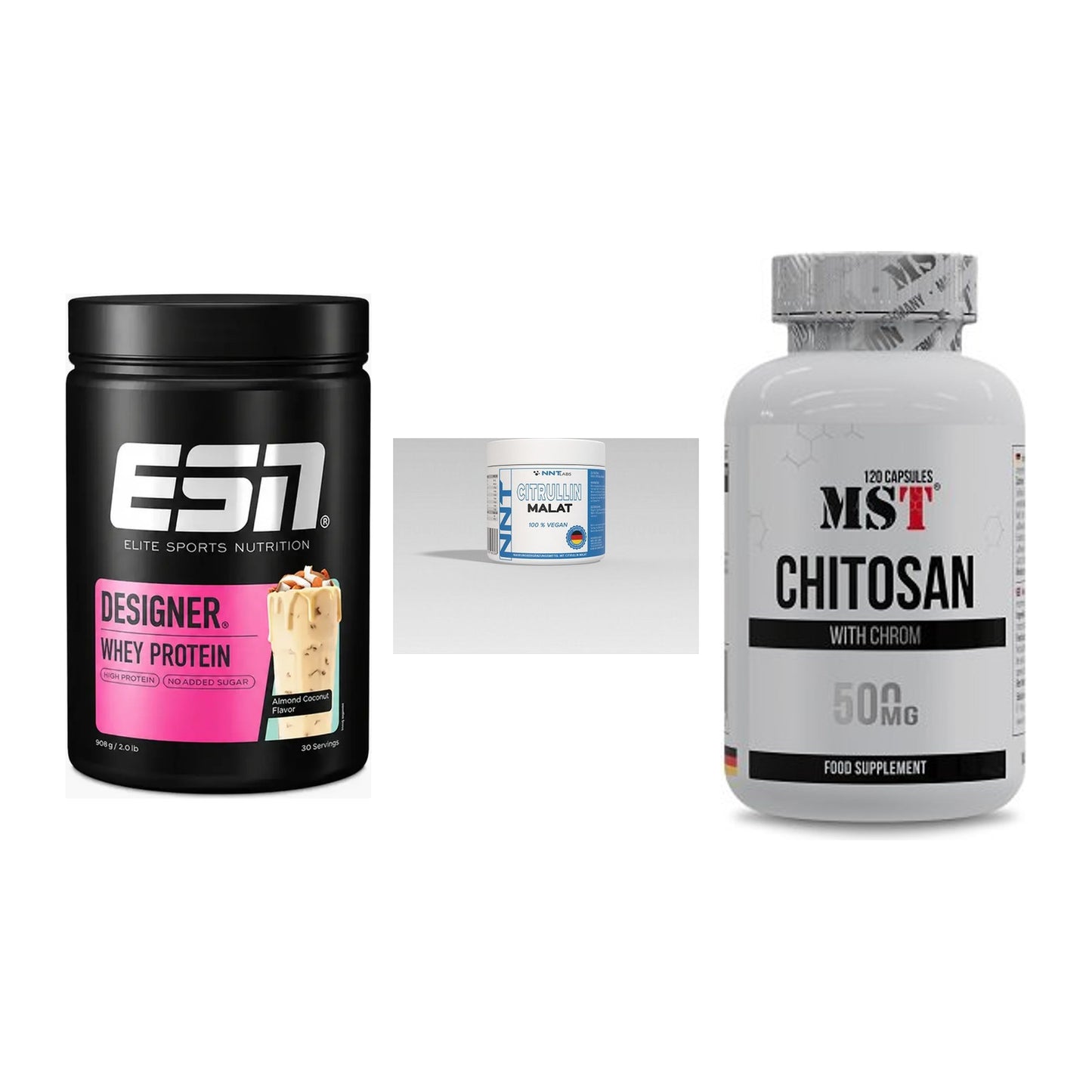 Definitionsphase-Set: ESN Designer + NNT Citrullin + MST Chitosan – alle enthaltenen Artikel