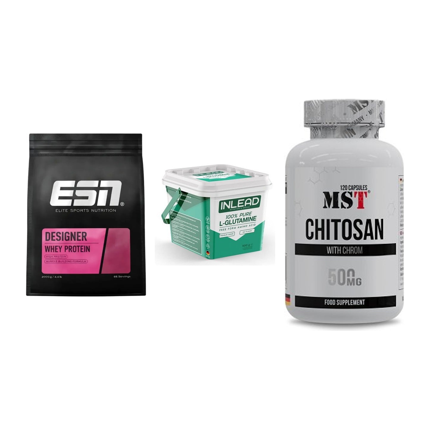 Definitionsphase-Set: ESN Designer + INLEAD L-Gluta + MST Chitosan – alle enthaltenen Artikel