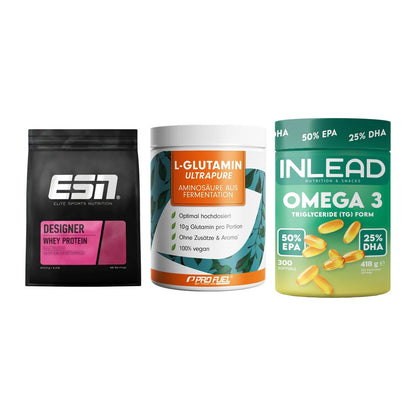 Definitionsphase-Set: ESN Designer + ProFuel Glutam + INLEAD Omega-3 – alle enthaltenen Artikel