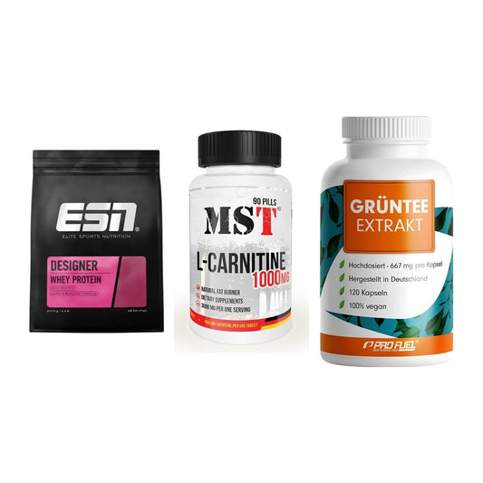 Definitionsphase-Set: ESN Designer + MST L-Carnitin + ProFuel Grünte – alle enthaltenen Artikel