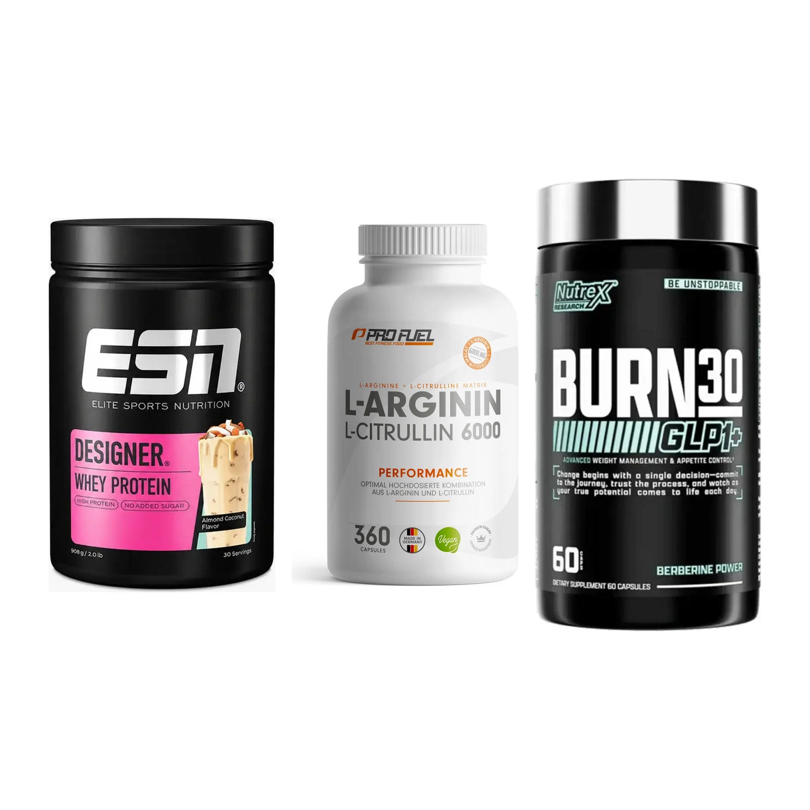 Definitionsphase-Set: ESN Designer + ProFuel L-Argi + Nutrex Burn 30 – alle enthaltenen Artikel
