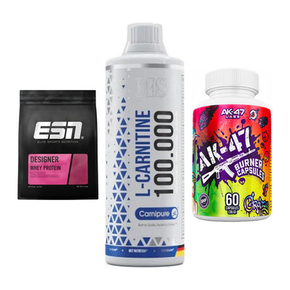Definitionsphase-Set: ESN Designer + MST L-Carnitin + AK47 Labs – alle enthaltenen Artikel