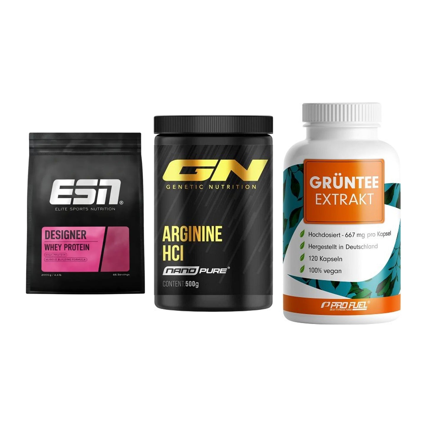 Definitionsphase-Set: ESN Designer + GN Arginine + ProFuel Grünte – alle enthaltenen Artikel