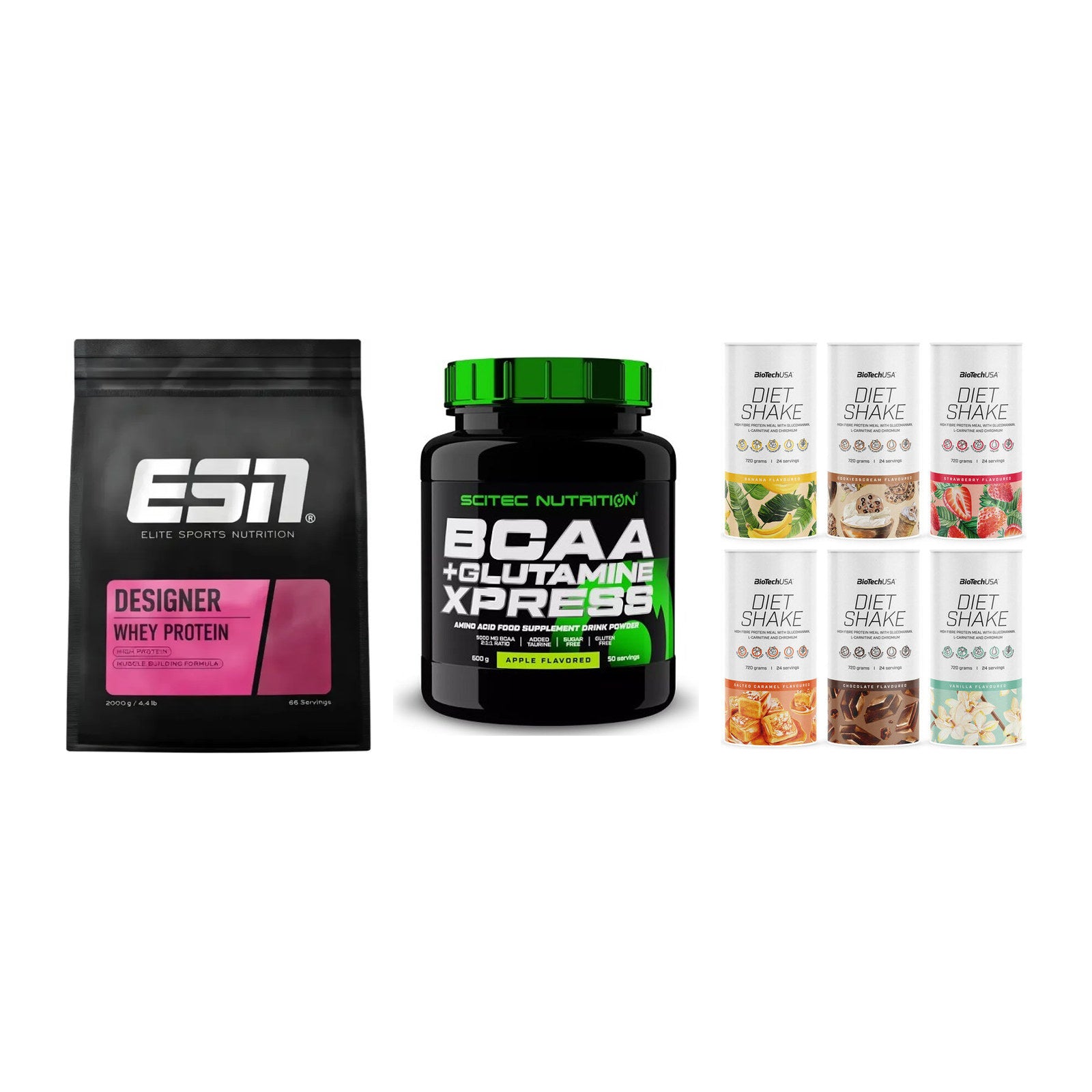 Definitionsphase-Set: ESN Designer + Scitec BCAA + BioTech Diet – alle enthaltenen Artikel
