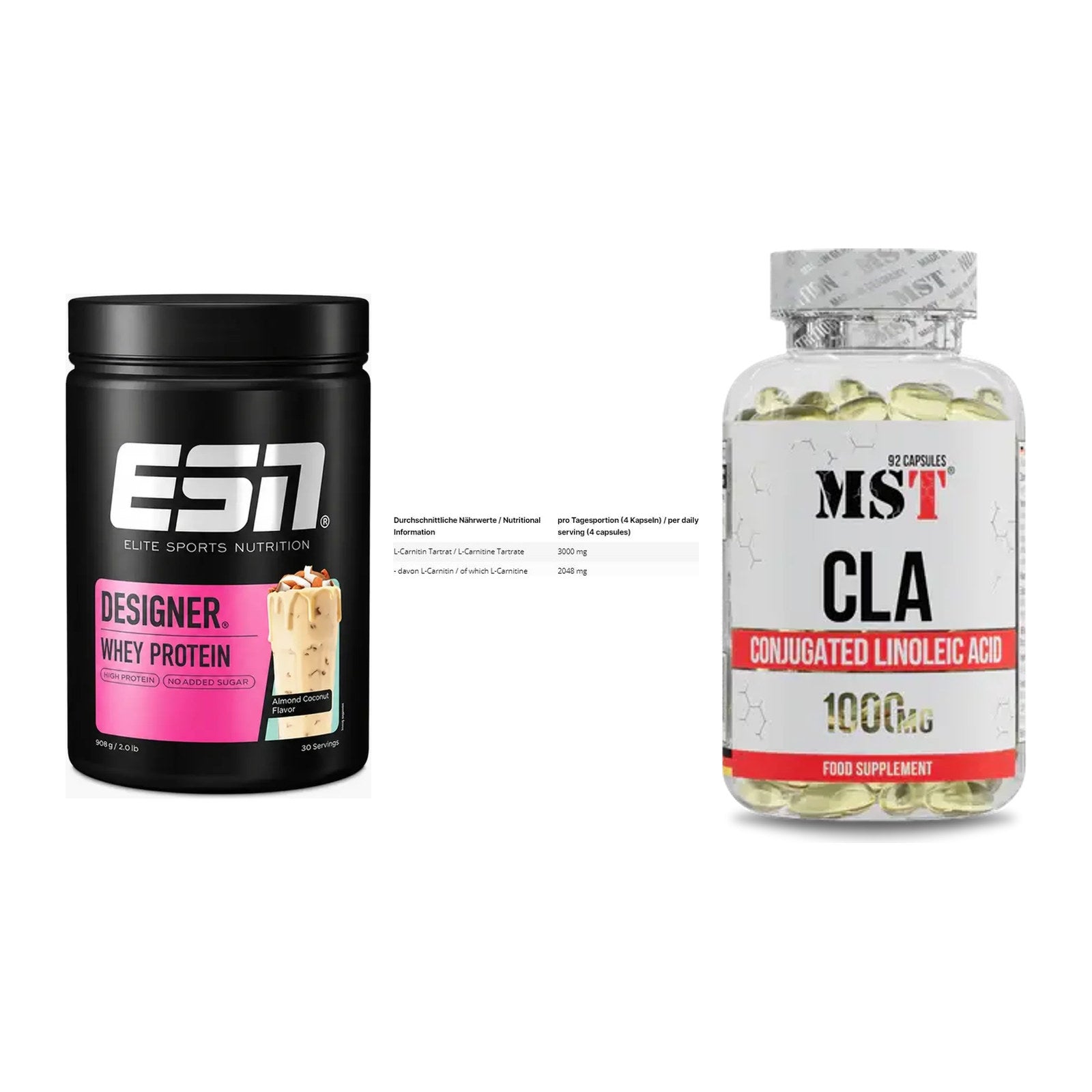 Definitionsphase-Set: ESN Designer + INLEAD L-Carni + MST CLA 1000mg – alle enthaltenen Artikel