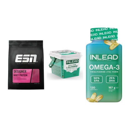 Definitionsphase-Set: ESN Designer + INLEAD L-Gluta + INLEAD Omega-3 – alle enthaltenen Artikel