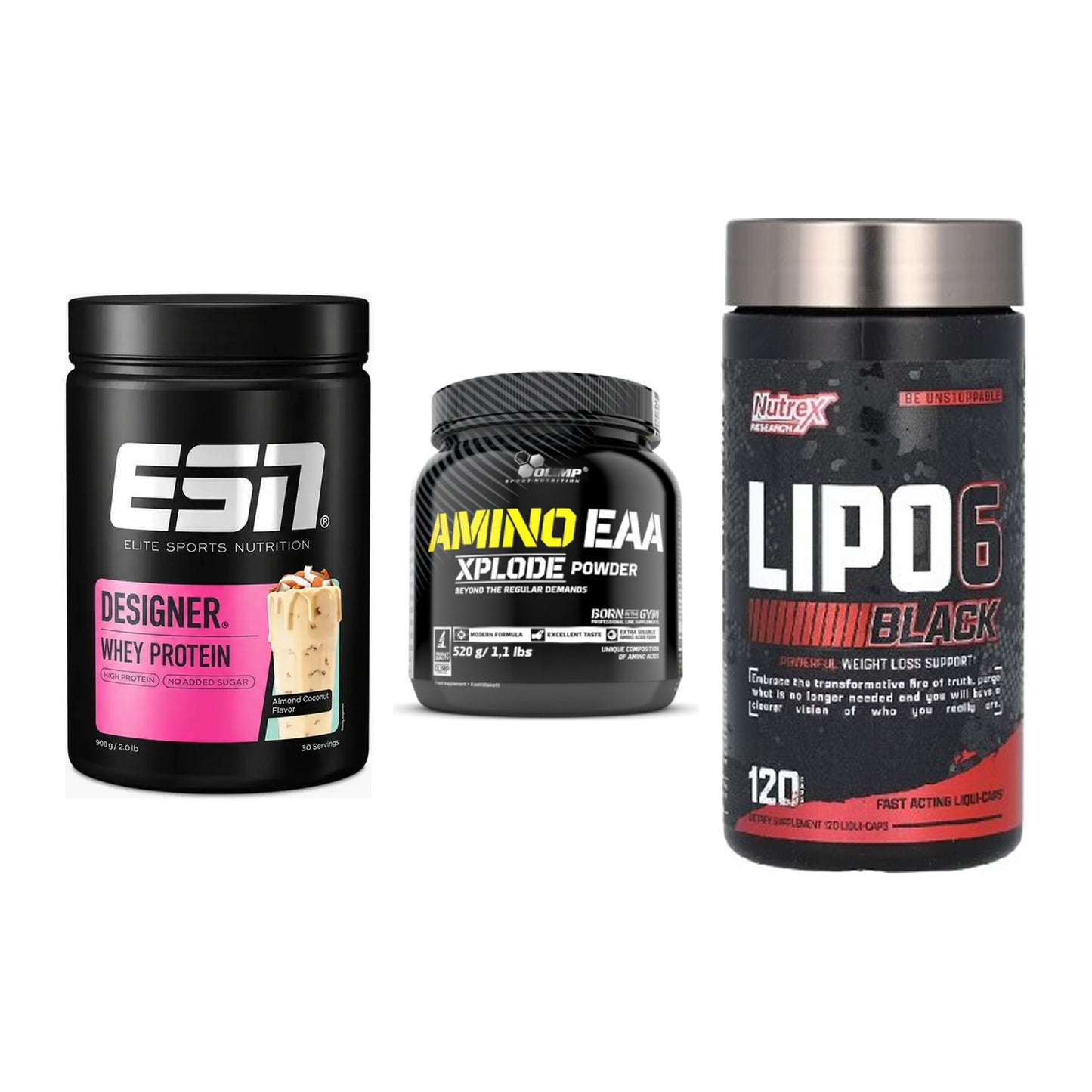 Definitionsphase-Set: ESN Designer + Olimp Amino + Nutrex Lipo 6 – alle enthaltenen Artikel