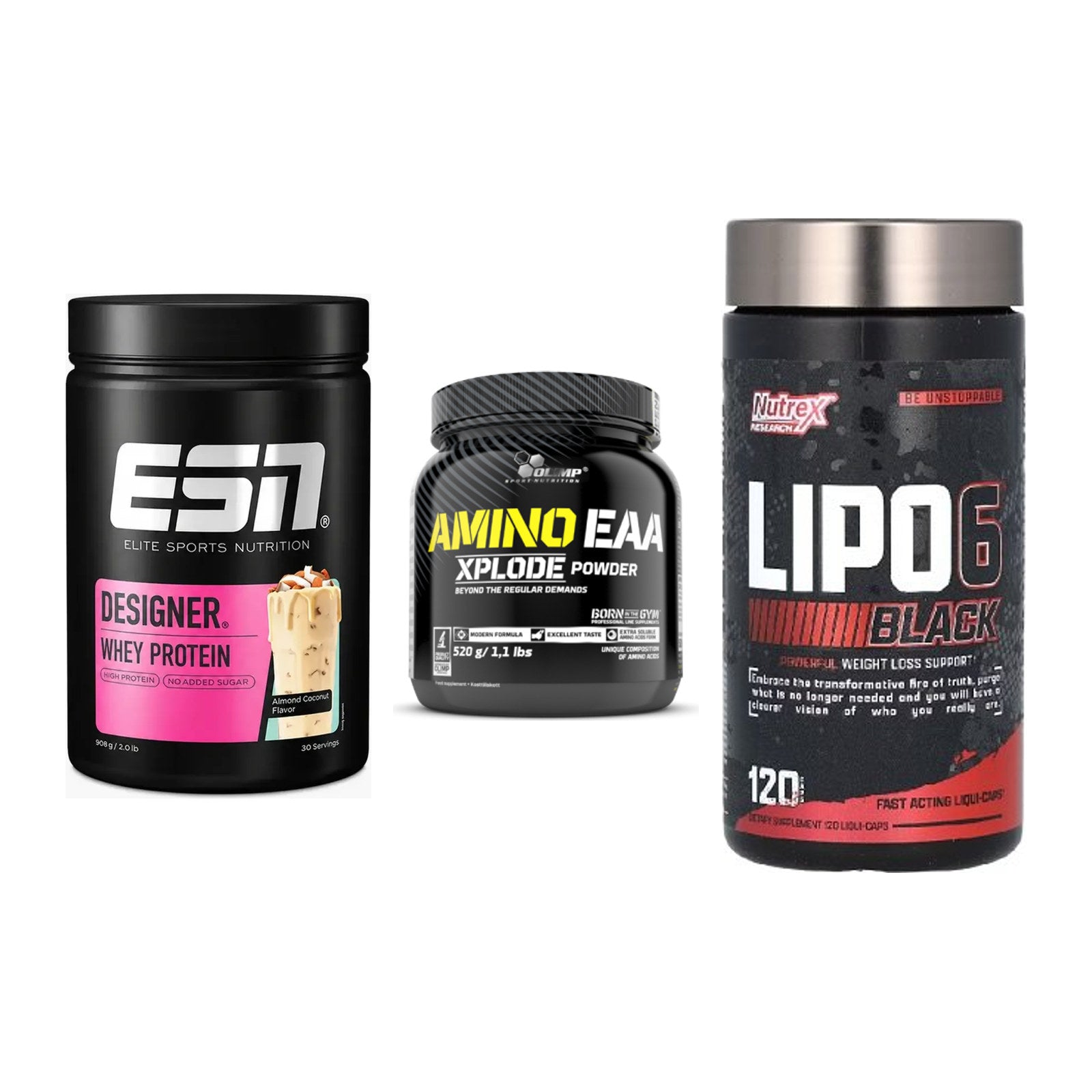 Definitionsphase-Set: ESN Designer + Olimp Amino + Nutrex Lipo 6 – alle enthaltenen Artikel